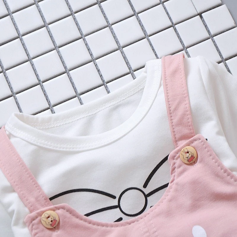 Spring newborn baby girls clothes sets fashion suit T-shirt + pants suit baby girls outside wear sports suit clothing sets - Image 8