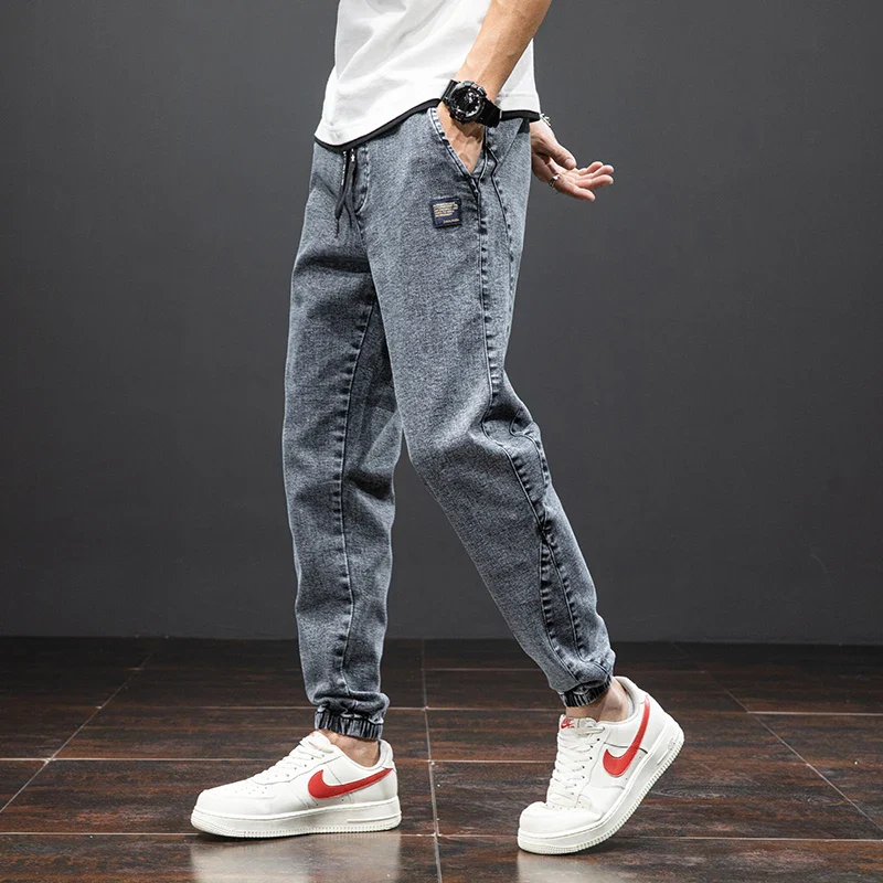 Spring Summer Black Blue Cargo Jeans Men Streetwear Denim Jogger Pants Men Baggy Harem Jean Trousers Plus Size - Image 9