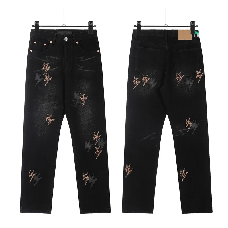Spring Summer New Fashion Casual Hip Hop Softened Denim Straight Leg Pants High Street Men Women Loose Comfortable Jeans - Image 41