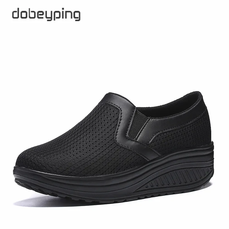 Spring Women's Swing Shoes Mesh Woman Loafers Flat Platforms Female Shoe Casual Wedges Ladies Shoes Height Increasing Footwear - Image 3