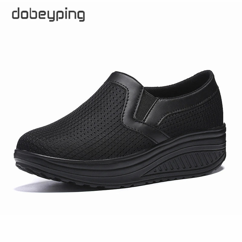 Spring Women's Swing Shoes Mesh Woman Loafers Flat Platforms Female Shoe Casual Wedges Ladies Shoes Height Increasing Footwear - Image 8