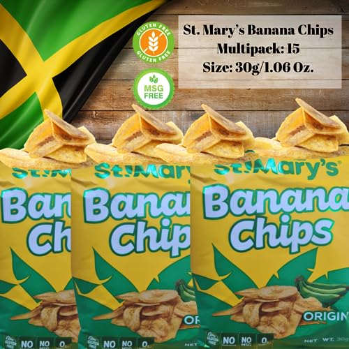 St. Mary's Banana Chips 15 Pack - 30g | Product of Jamaica | Original - Perfect Crispiness - Image 2