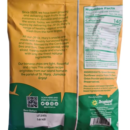 St. Mary's Banana Chips 15 Pack - 30g | Product of Jamaica | Original - Perfect Crispiness - Image 3