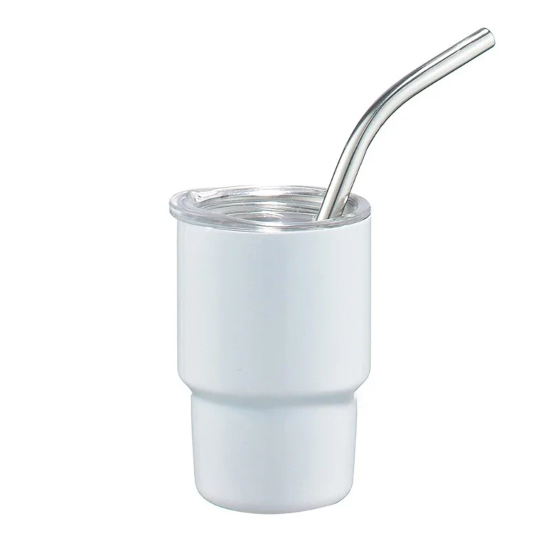 Stainless Steel Car Cup Double Wall Insulated Travel Mug Mini Tumblers with Straw & Lid Portable Coffee Cup Drinkware - Image 7