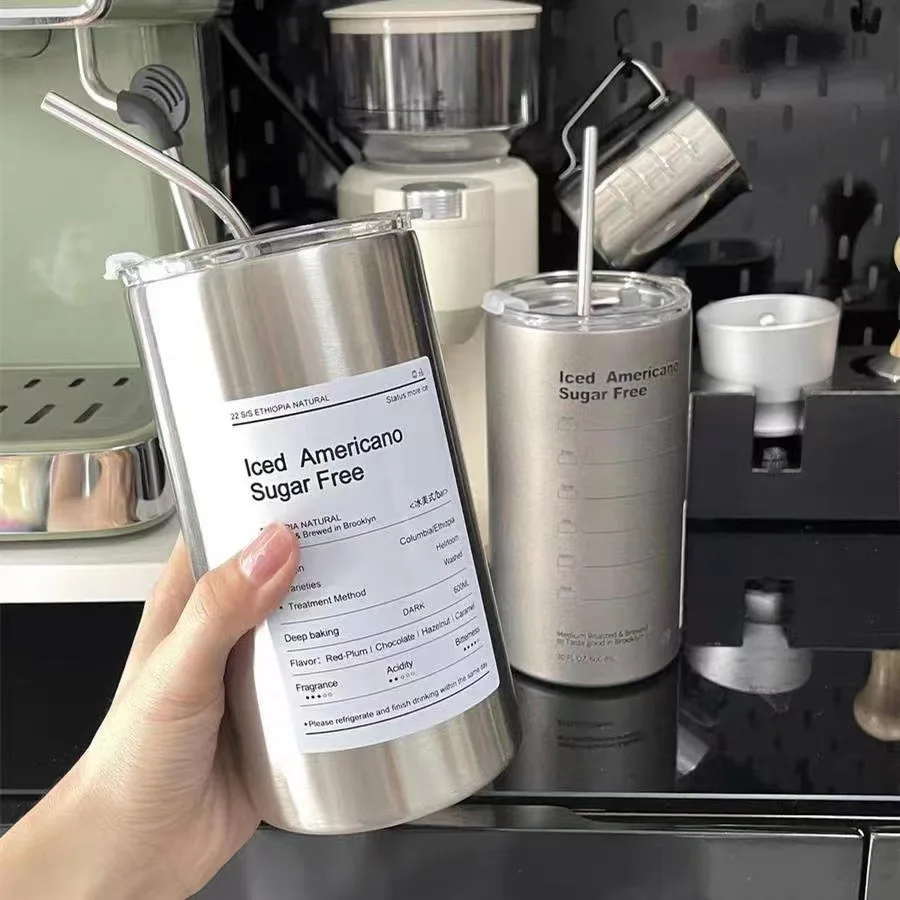 Stainless Steel Coffee Cup Thermoses Double Wall Vacuum Flask Insulated Cup Portable Ice American Coffee Mug Water Bottle - Image 2