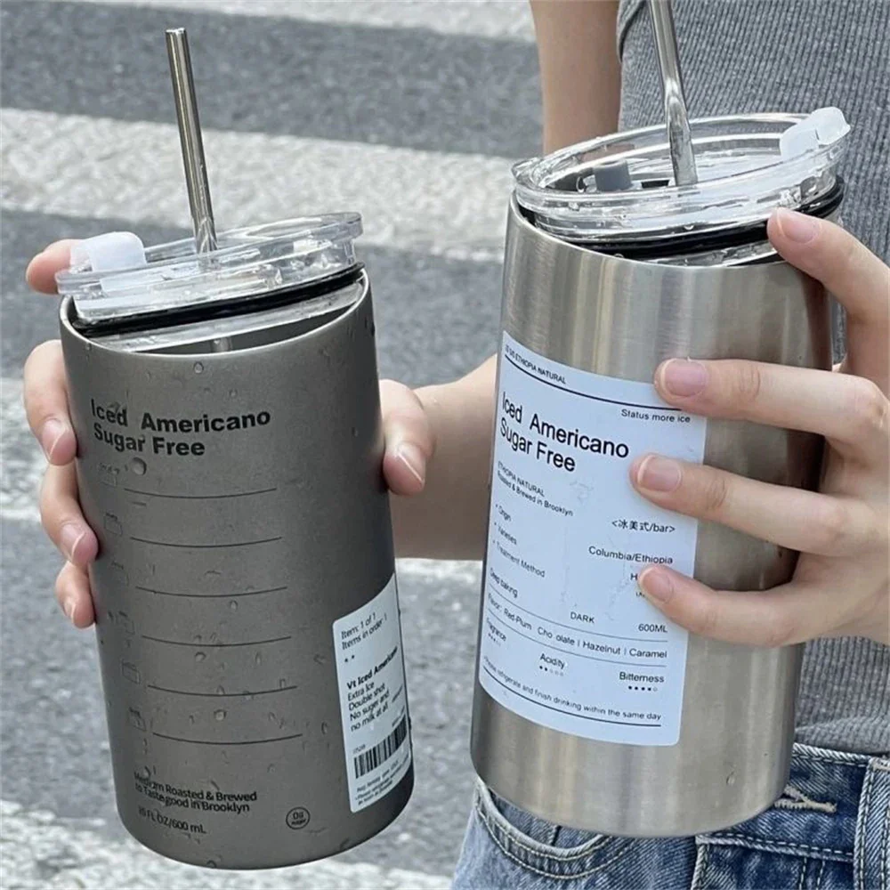 Stainless Steel Coffee Cup Thermoses Double Wall Vacuum Flask Insulated Cup Portable Ice American Coffee Mug Water Bottle - Image 3