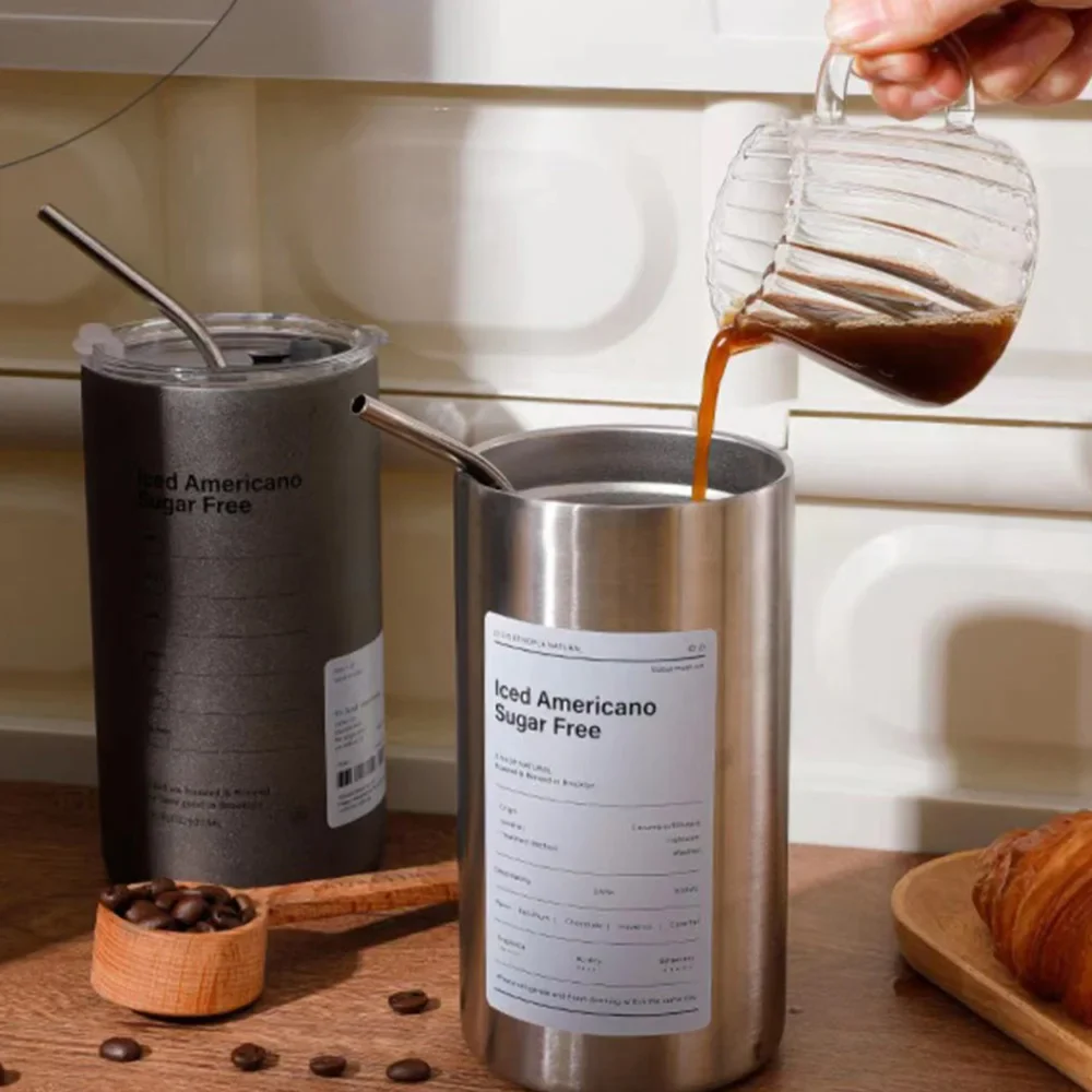 Stainless Steel Coffee Cup Thermoses Double Wall Vacuum Flask Insulated Cup Portable Ice American Coffee Mug Water Bottle - Image 5