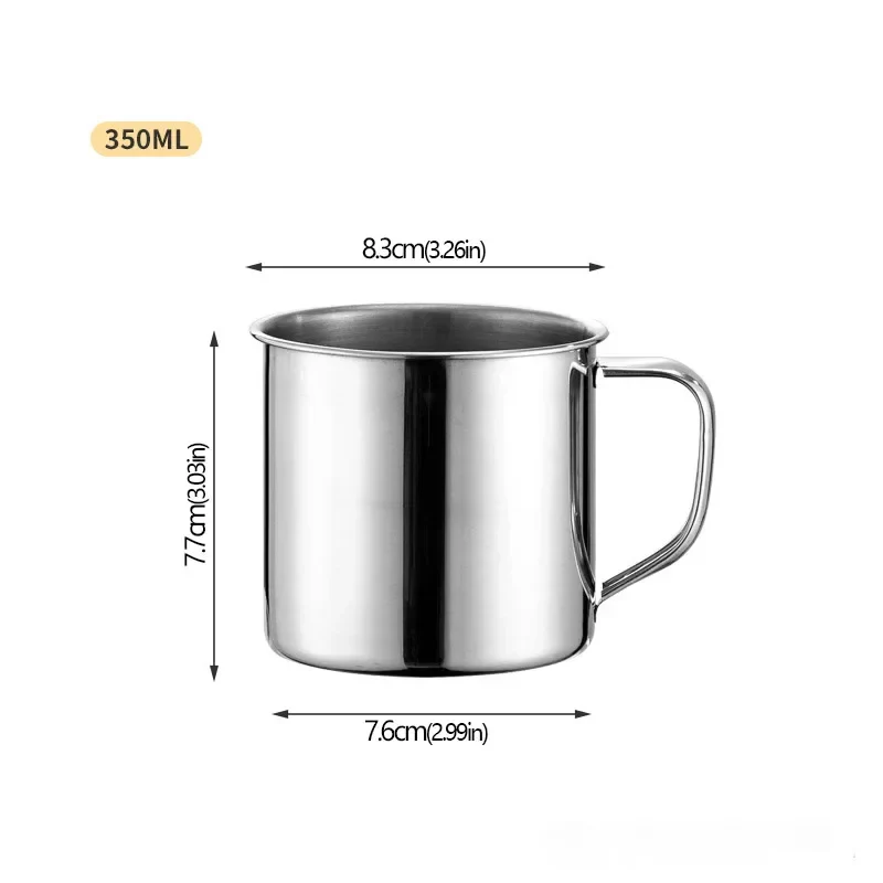Stainless Steel Cup Portable Coffee Cup Camping Travel Mug Metal Coffee Mug Water Drinking Cup Milk Tea Cup Tumbler Water Mug - Image 12