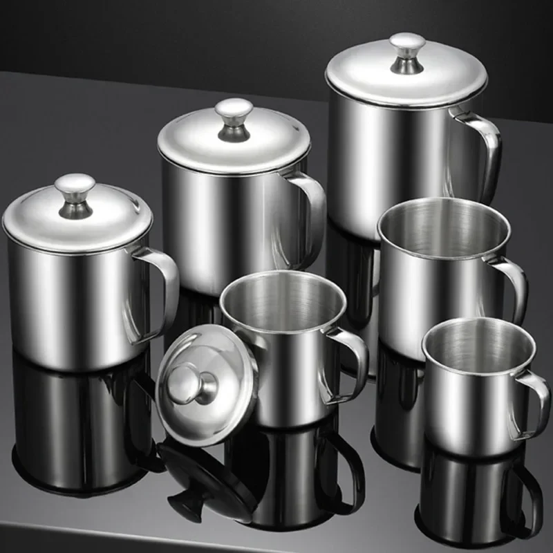 Stainless Steel Cup Portable Coffee Cup Camping Travel Mug Metal Coffee Mug Water Drinking Cup Milk Tea Cup Tumbler Water Mug - Image 6