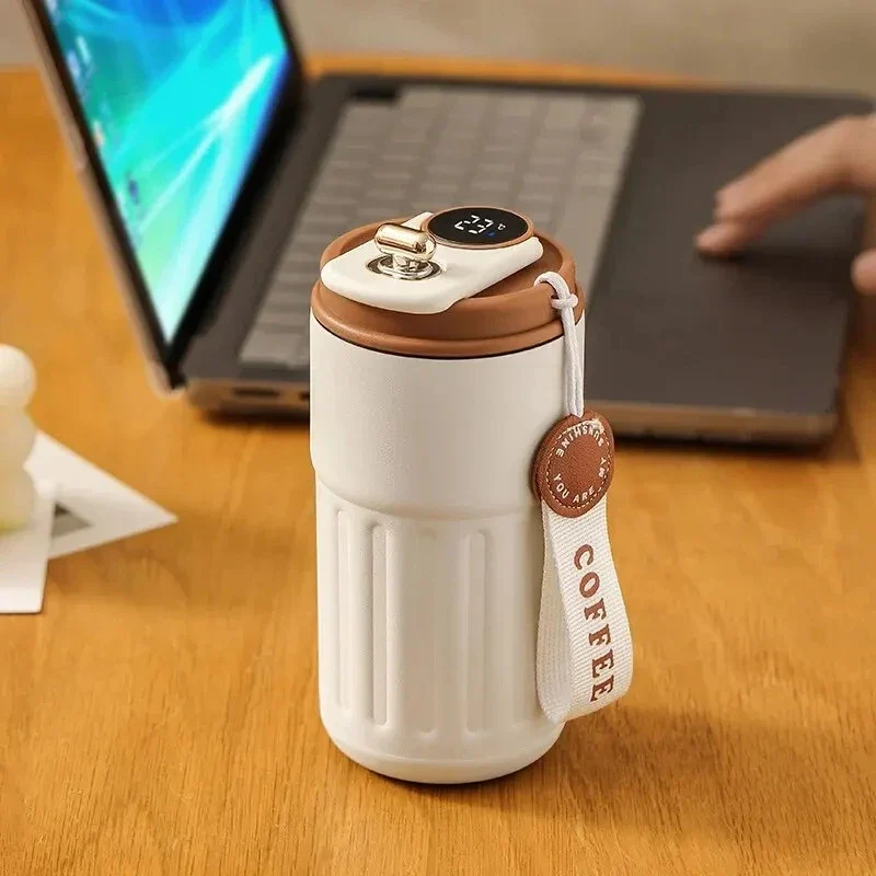 Stainless Steel High Aesthetic Insulated Cup Display Temperature Coffee Cup Intelligent Car Mounted Water Cup Gift Drinking Tool - Image 2