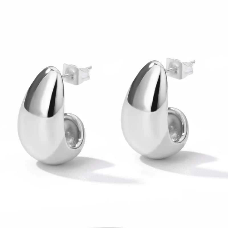 Stainless Steel Hook Earrings For Women Pin Minimalist Chic Baroque Style Elegant Female Jewelry Delicate Earring Gift 2023 - Image 11