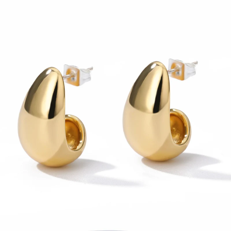 Stainless Steel Hook Earrings For Women Pin Minimalist Chic Baroque Style Elegant Female Jewelry Delicate Earring Gift 2023 - Image 8