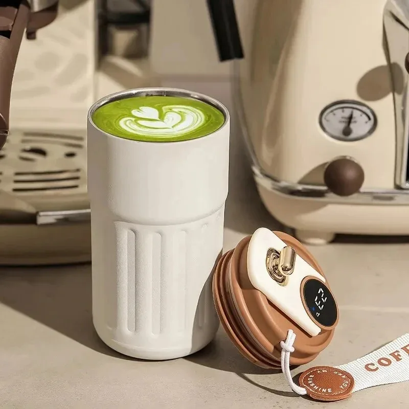 Stainless Steel Insulated Cup Display Temperature Coffee Cup Intelligent Car Mounted Water Cup Gift Drinking Tool - Image 2