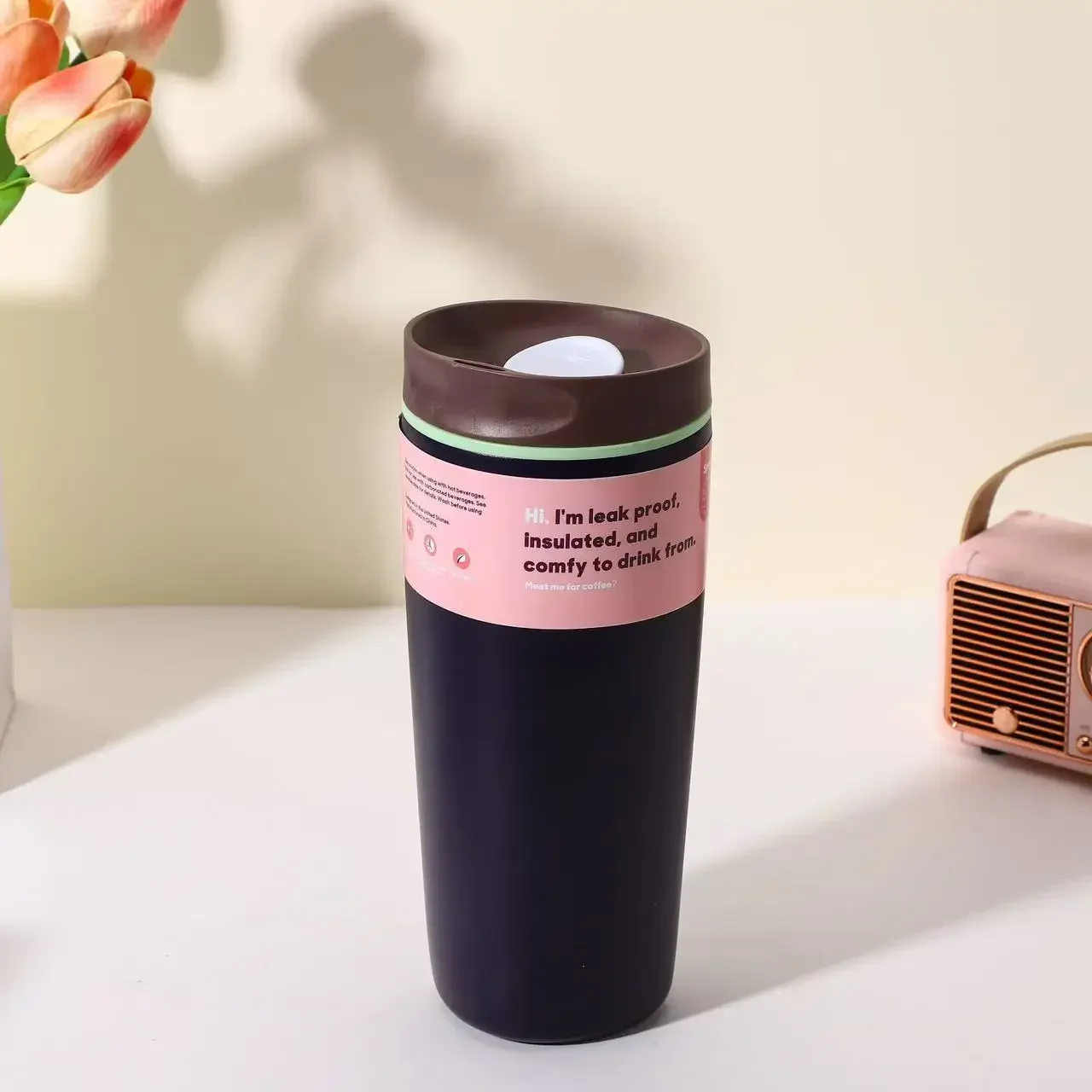 Stainless steel insulated cup, simple and fashionable, suitable for coffee drinking, portable for outdoor use, and can be carrie - Image 11