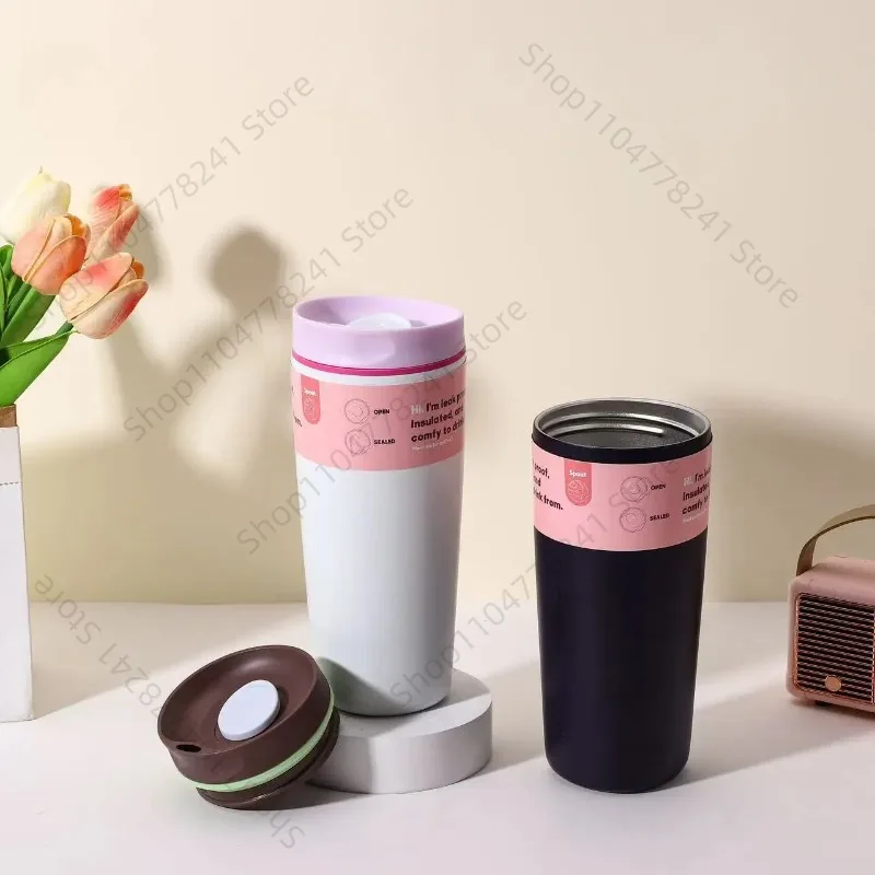 Stainless steel insulated cup, simple and fashionable, suitable for coffee drinking, portable for outdoor use, and can be carrie - Image 3