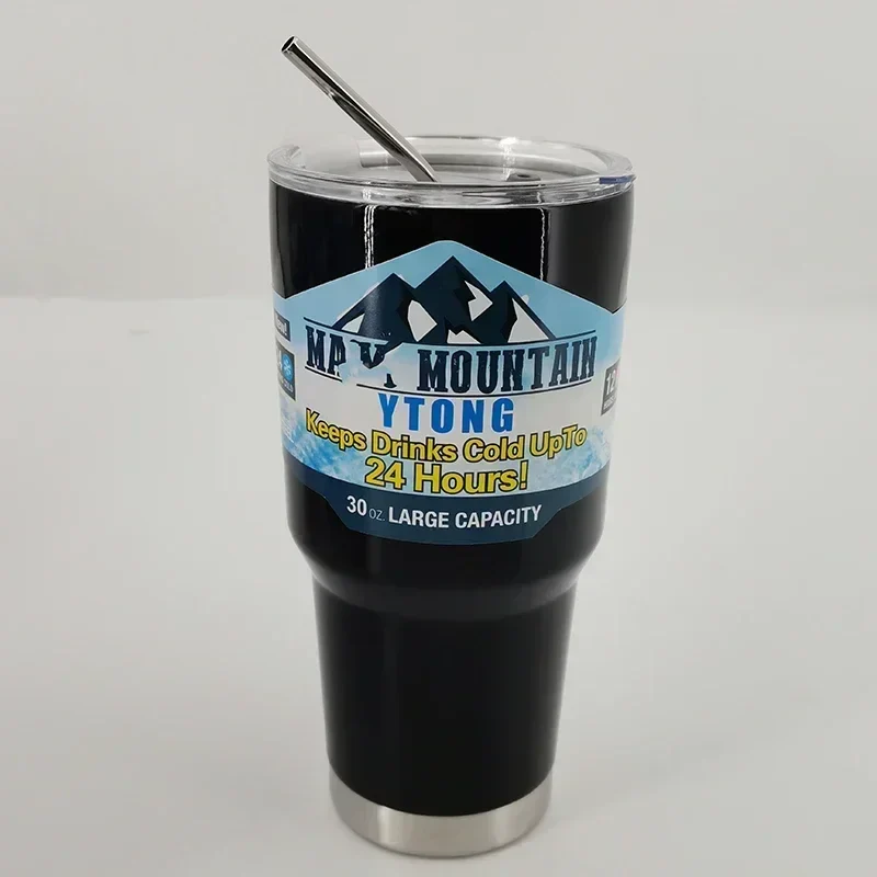 Stainless Steel Large Capacity Thermos Bottle Ice Cube Cup Portable Car Water Bottle Women Men Outdoor Cold Beer Cup Straw Mug - Image 7