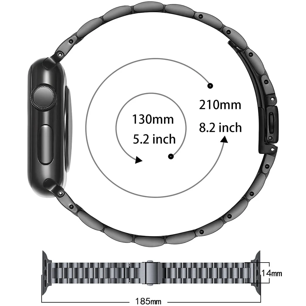 Stainless Steel Link Bracelet for Apple Watch Band 6 7 8 SE 40mm 41mm 44mm 45mm 49mm Women Slim Strap for iWatch 5 4 Accessories - Image 14