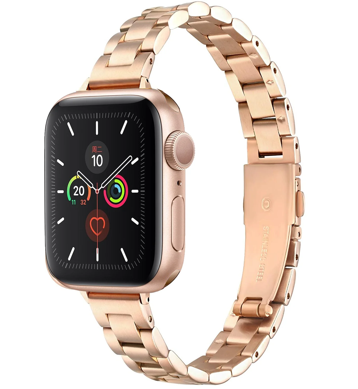 Stainless Steel Link Bracelet for Apple Watch Band 6 7 8 SE 40mm 41mm 44mm 45mm 49mm Women Slim Strap for iWatch 5 4 Accessories - Image 3