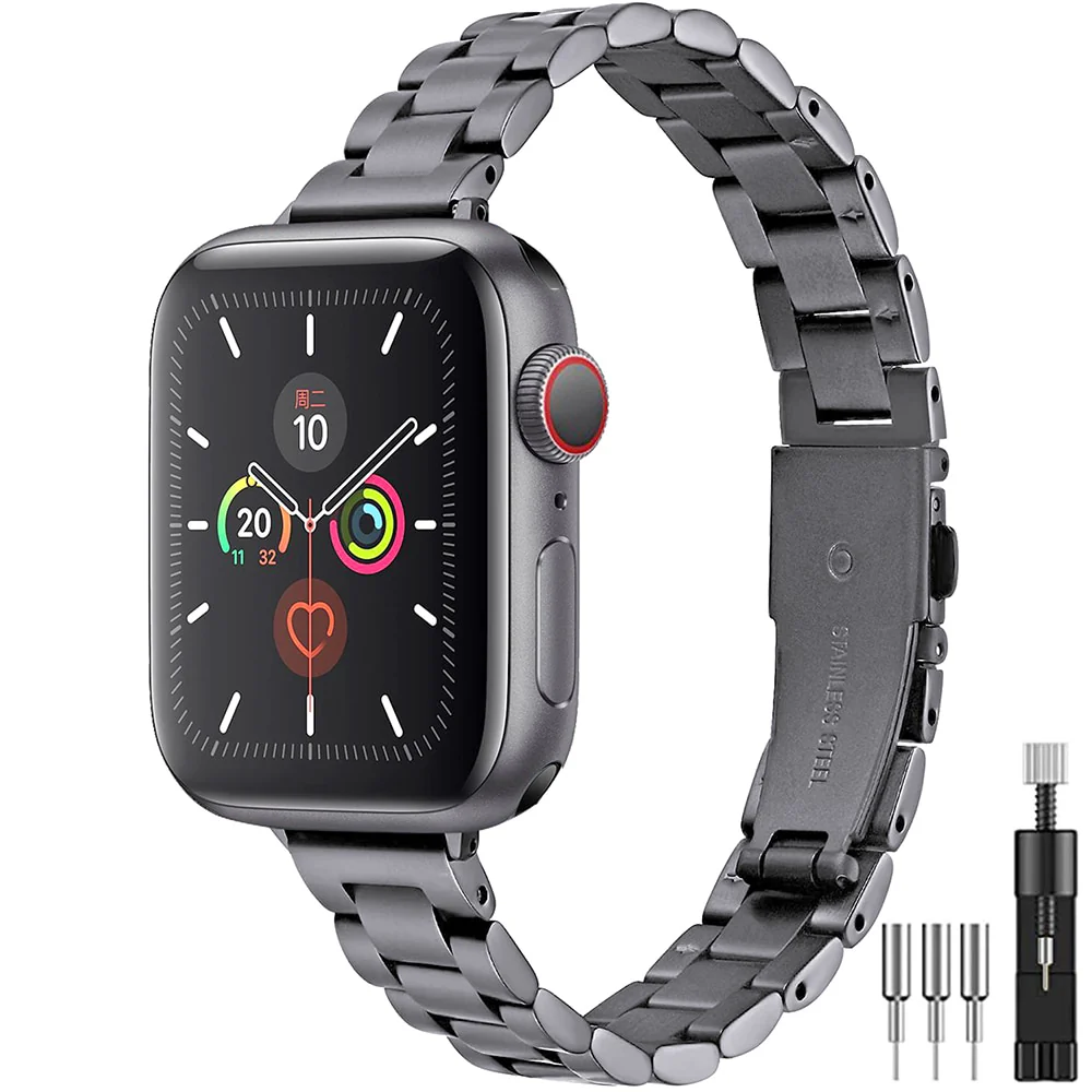 Stainless Steel Link Bracelet for Apple Watch Band 6 7 8 SE 40mm 41mm 44mm 45mm 49mm Women Slim Strap for iWatch 5 4 Accessories - Image 9