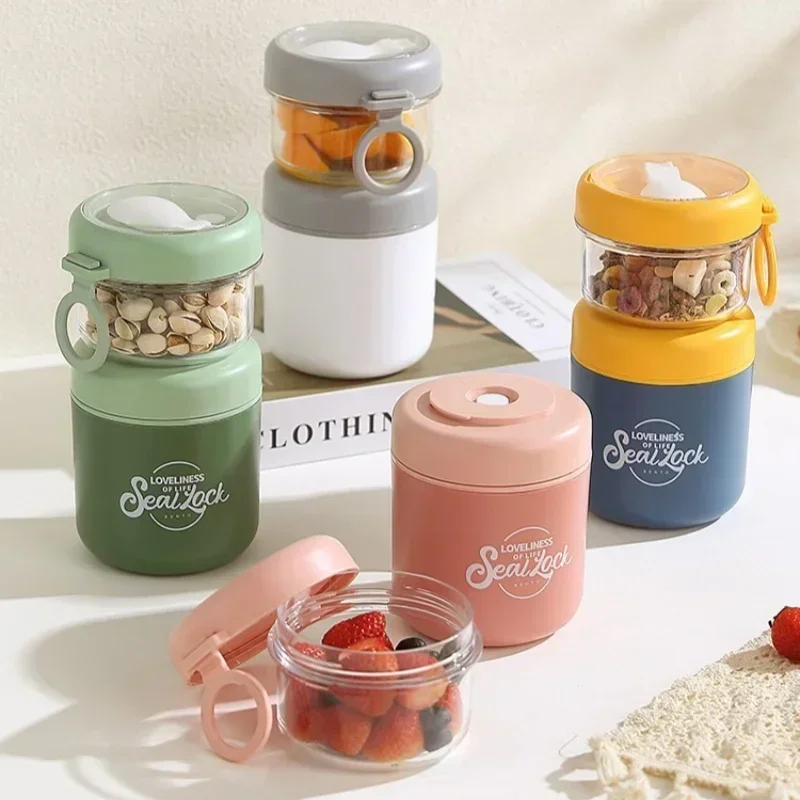 Stainless Steel Soup Cup Breakfast Oat Cups Students Office Workers Portable Milk Fruit Salad Cup Sealed Thermos Container - Image 2