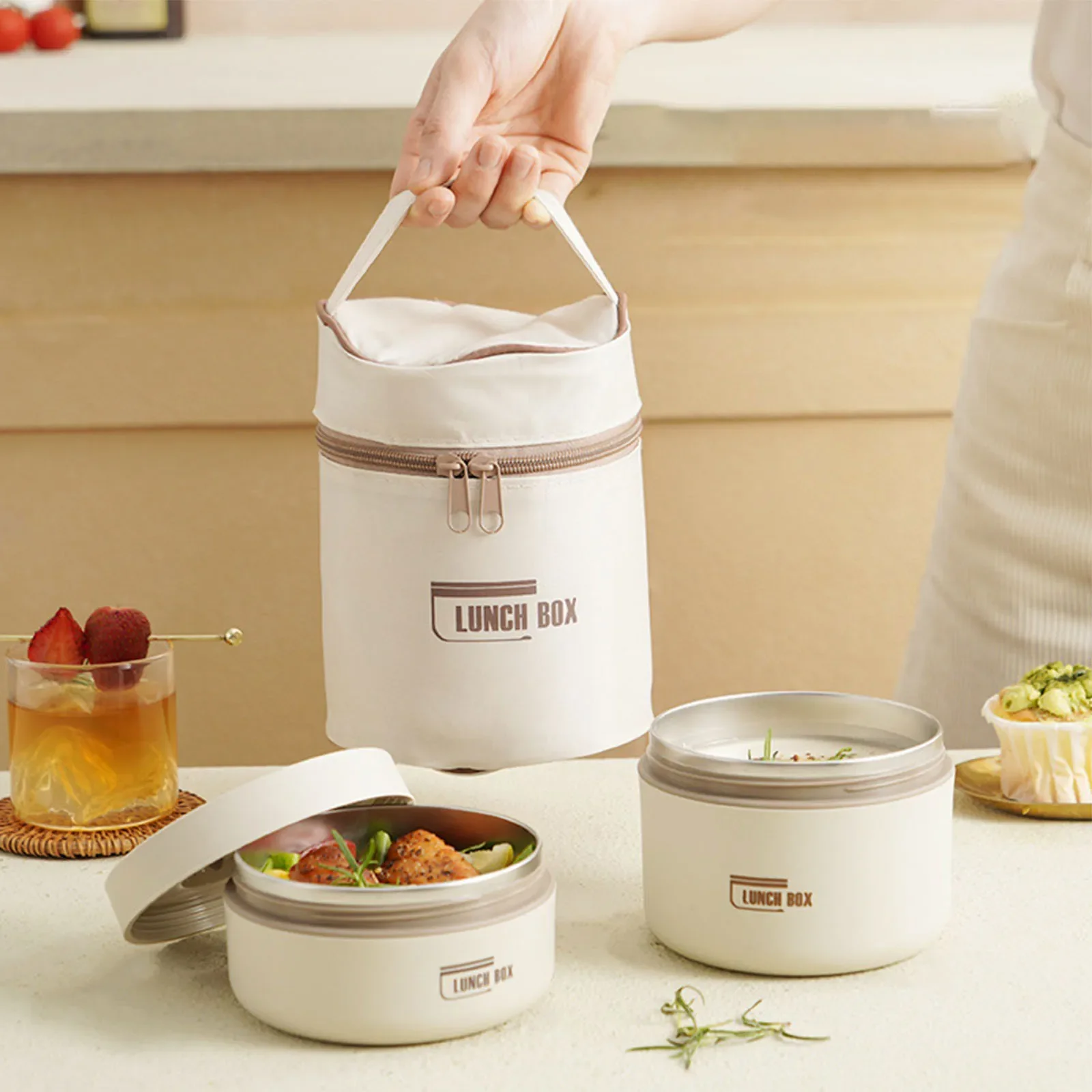 Stainless Steel Vacuum Thermal Lunch Box Insulated Lunch Bag Food Warmer Soup Cup Thermos Containers lunch box for kids tupper - Image 2