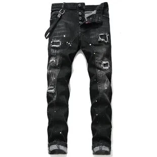 Star Embroidery Ripped Jeans Y2k Men’s Jeans High Street Punk Style Streetwear Pants for Man Slim Stretch Pencil Pantalones Ropa - Image 11