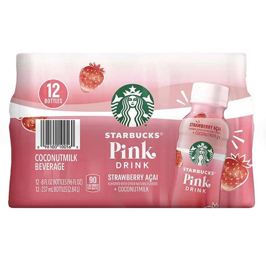Starbuck's Pink Drink, Strawberry Acai Coconutmilk Beverage, 8 fl oz, 12 ct - Image 3