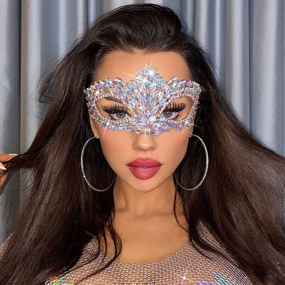 Stonefans Masquerade Mask for Crystal Venetian Party Decor Mardi Gras Sexy Masks Costume Accessory for Women Halloween Fashion - Image 4