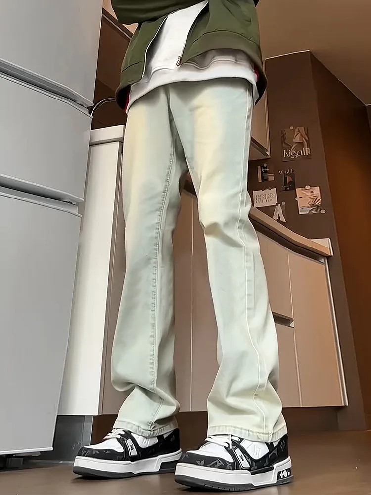 Straight Jeans Men's Spring and Autumn Slim Fit Slim and Loose Trousers - Image 6