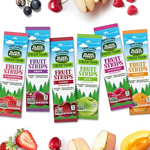 Stretch Island Black Forest Fruit Strips, Variety Pack, Cherry, Apple, Raspberry, Grape, Strawberry, Apricot, 0.5ounce Strips (Pack of 48) - Image 7