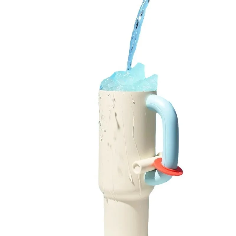 Stylish 304 Stainless Steel Straw Insulated Ice Cup - Thick, Portable Handle Design for Trendy Hydration - Image 5