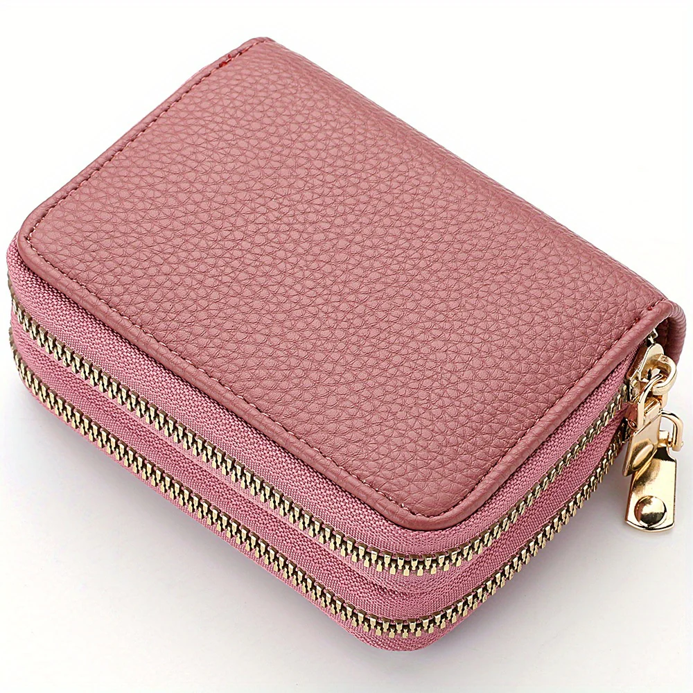 Stylish Womens Double Zipper Wallet - Compact Short Card Holder with Large Capacity, Practical Coin Purse for Everyday Use - Image 23