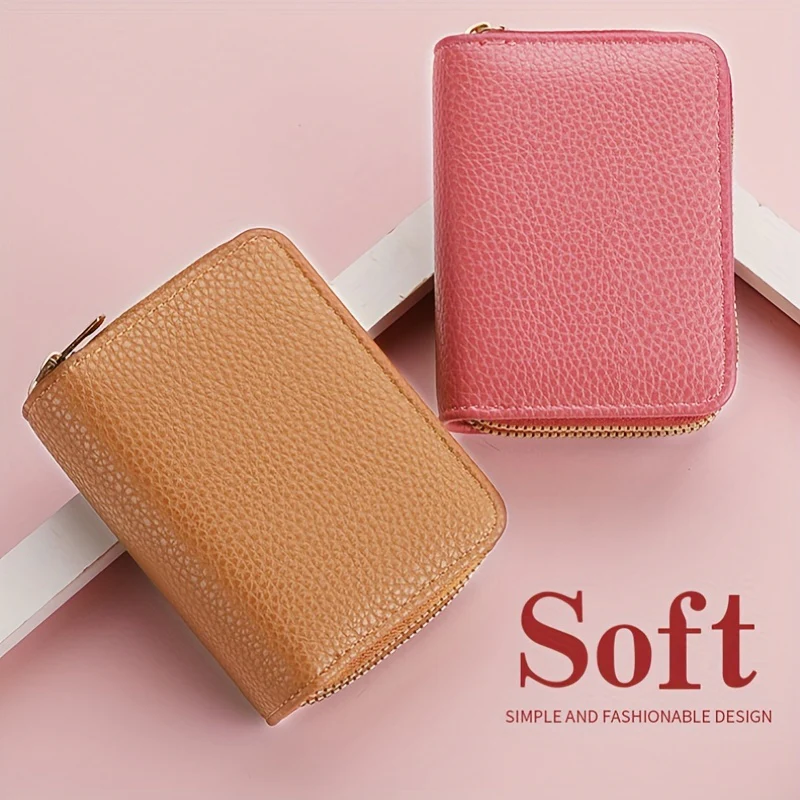 Stylish Womens Double Zipper Wallet - Compact Short Card Holder with Large Capacity, Practical Coin Purse for Everyday Use - Image 8