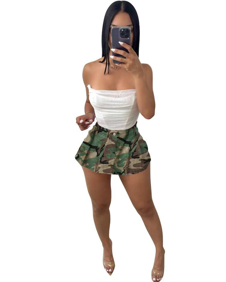 Summer 2023 Women's Denim Mini Shorts Skirt with Shorts Inside - Image 10