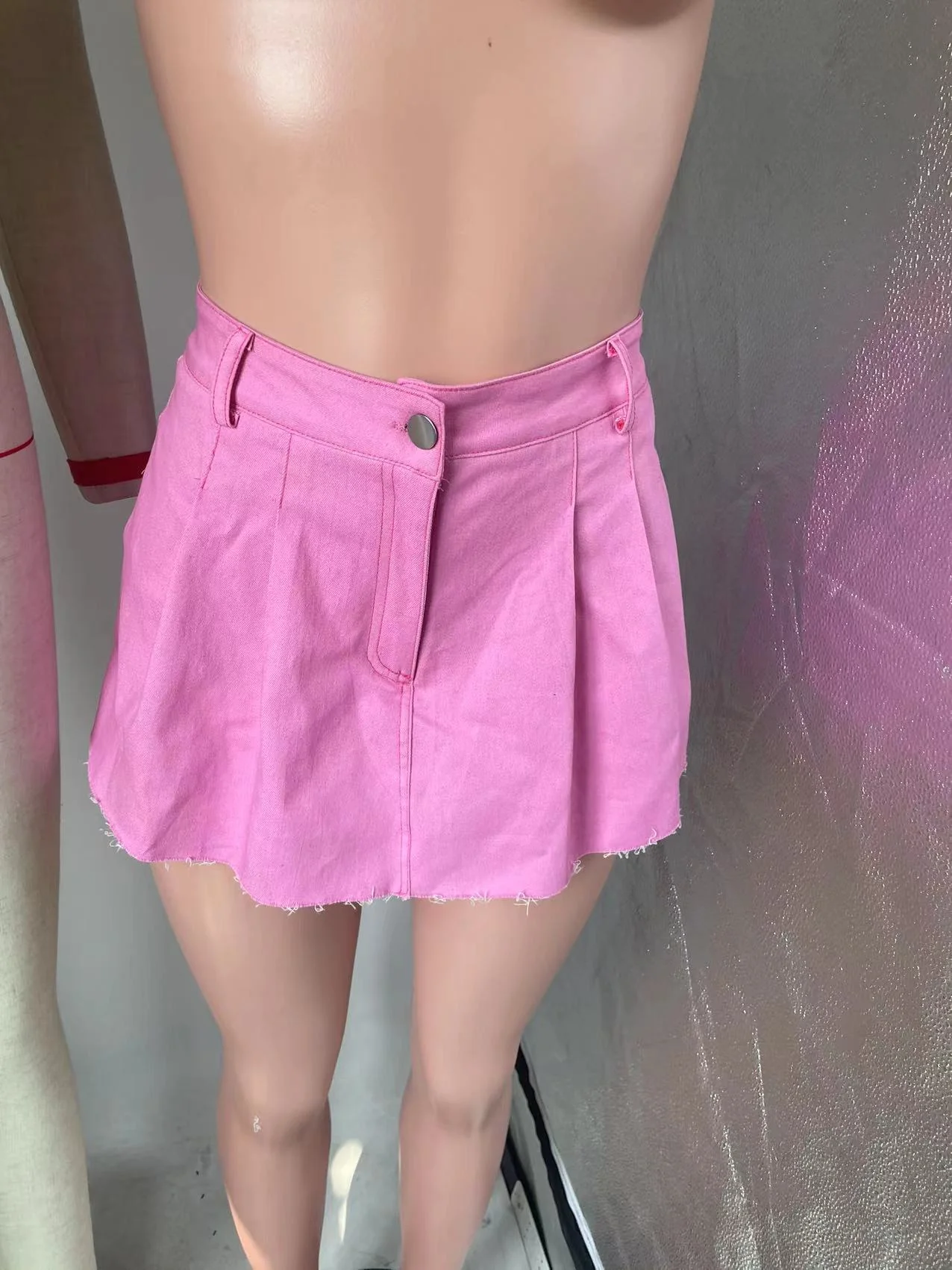 Summer 2023 Women's Denim Mini Shorts Skirt with Shorts Inside - Image 7
