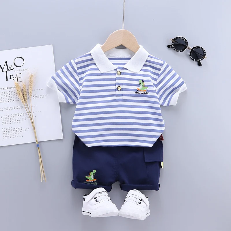Summer Baby Boy Clothing Sets Fashion Bear Embroidery Short Sleeve T-shirt+Shorts Children 2Pcs Suit 1-5Y Girl Kids Sports Set - Image 13