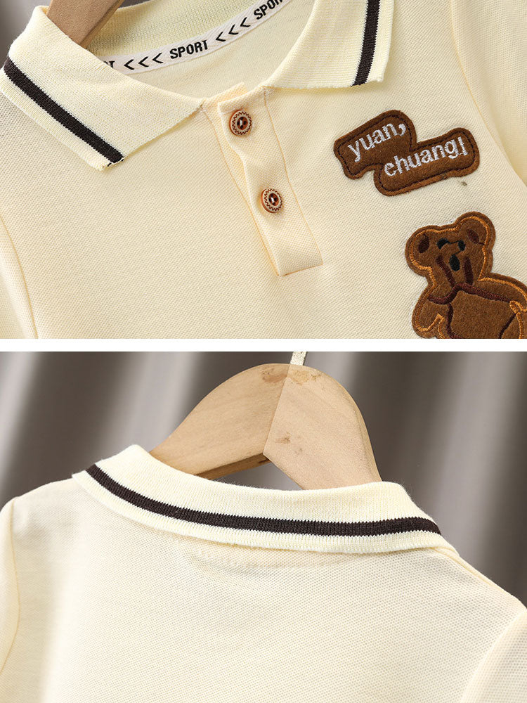 Summer Baby Boy Clothing Sets Fashion Bear Embroidery Short Sleeve T-shirt+Shorts Children 2Pcs Suit 1-5Y Girl Kids Sports Set - Image 16