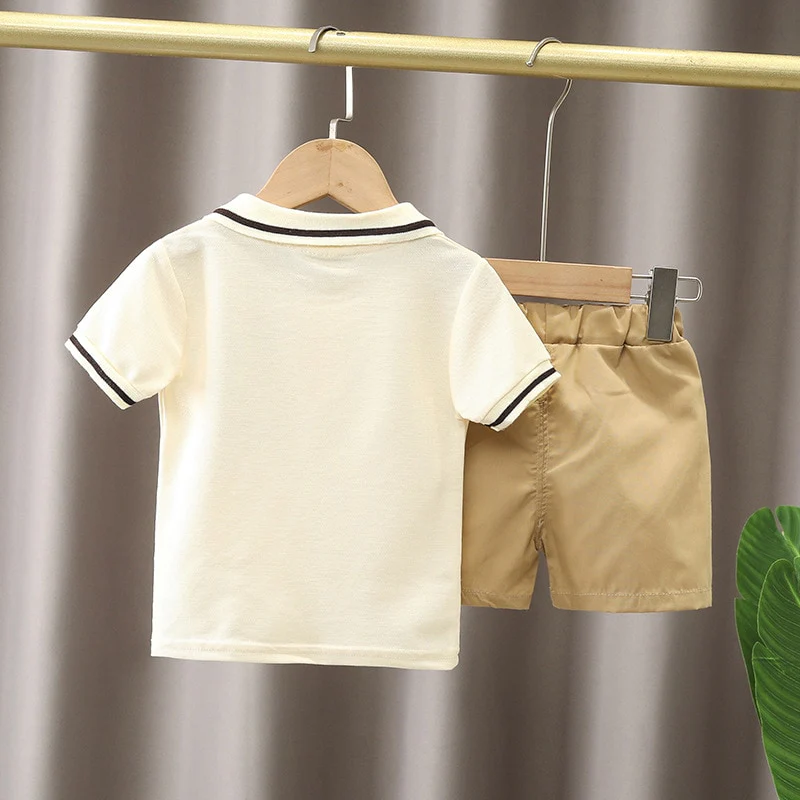Summer Baby Boy Clothing Sets Fashion Bear Embroidery Short Sleeve T-shirt+Shorts Children 2Pcs Suit 1-5Y Girl Kids Sports Set - Image 17