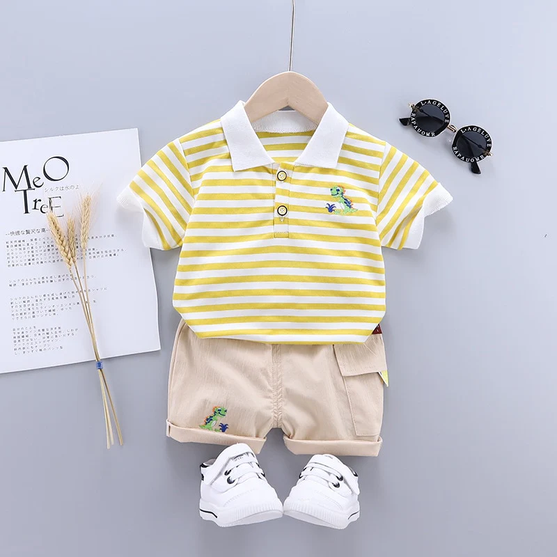 Summer Baby Boy Clothing Sets Fashion Bear Embroidery Short Sleeve T-shirt+Shorts Children 2Pcs Suit 1-5Y Girl Kids Sports Set - Image 6