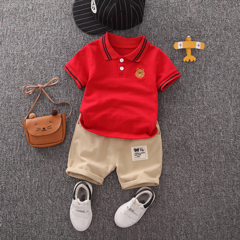 Summer Baby Boy Clothing Sets Fashion Bear Embroidery Short Sleeve T-shirt+Shorts Children 2Pcs Suit 1-5Y Girl Kids Sports Set - Image 8