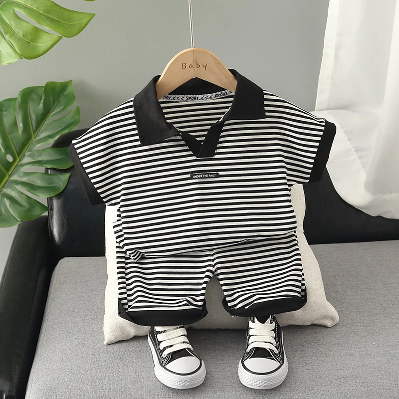 Summer Baby Boy Clothing Sets Fashion Bear Embroidery Short Sleeve T-shirt+Shorts Children 2Pcs Suit 1-5Y Girl Kids Sports Set - Image 9