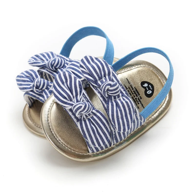 Summer Baby Girls Sandal Cute Bow Striped Breathable Anti-Slip Shoes Sandals Toddler Soft Soled Shoes 0-18 Months13 - Image 12