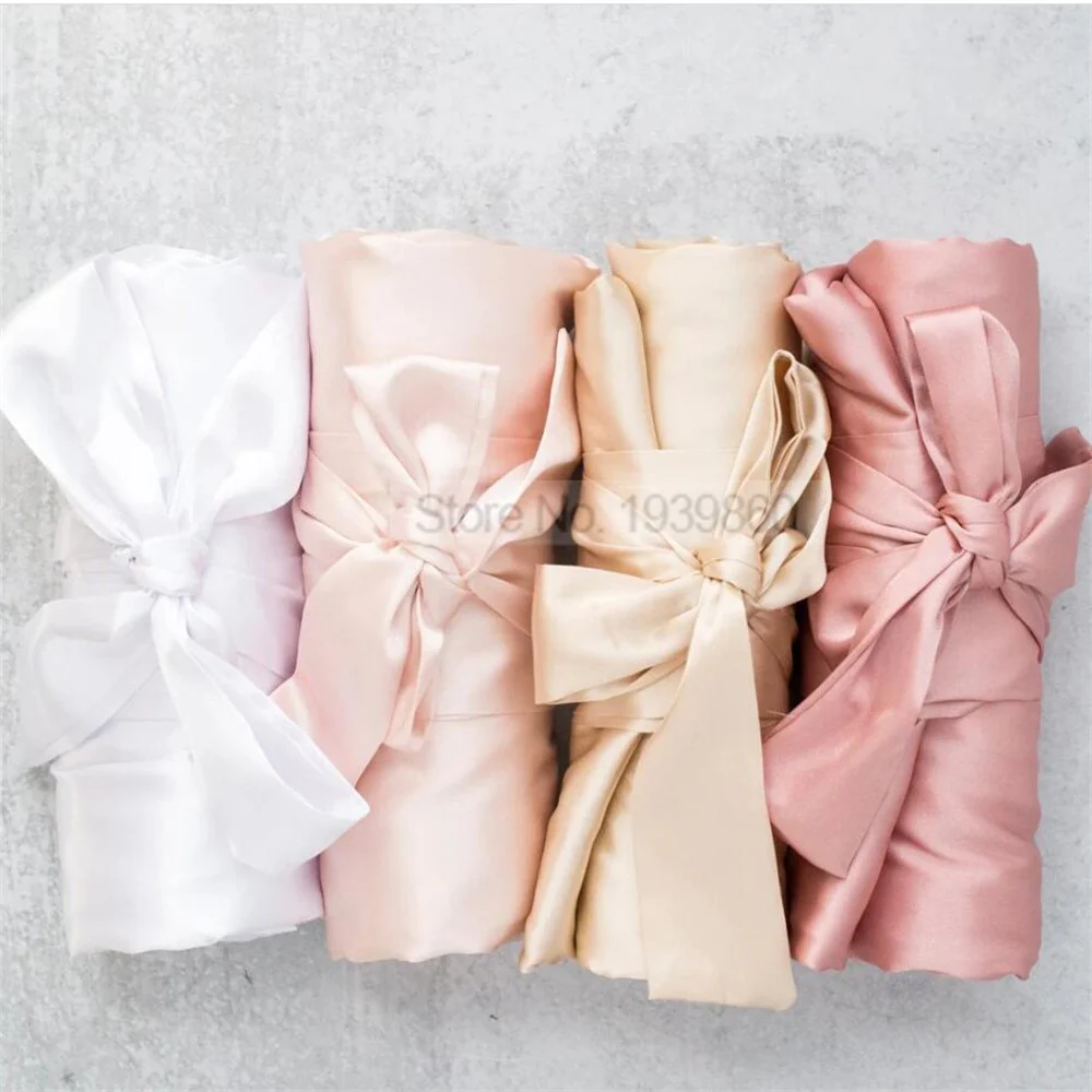 Summer Champagne Chinese Bride Wedding Robe Satin Sleepwear Women Nightgown Sexy Nightdress Lady Kimono Bathrobe Gown Negligee - Image 14