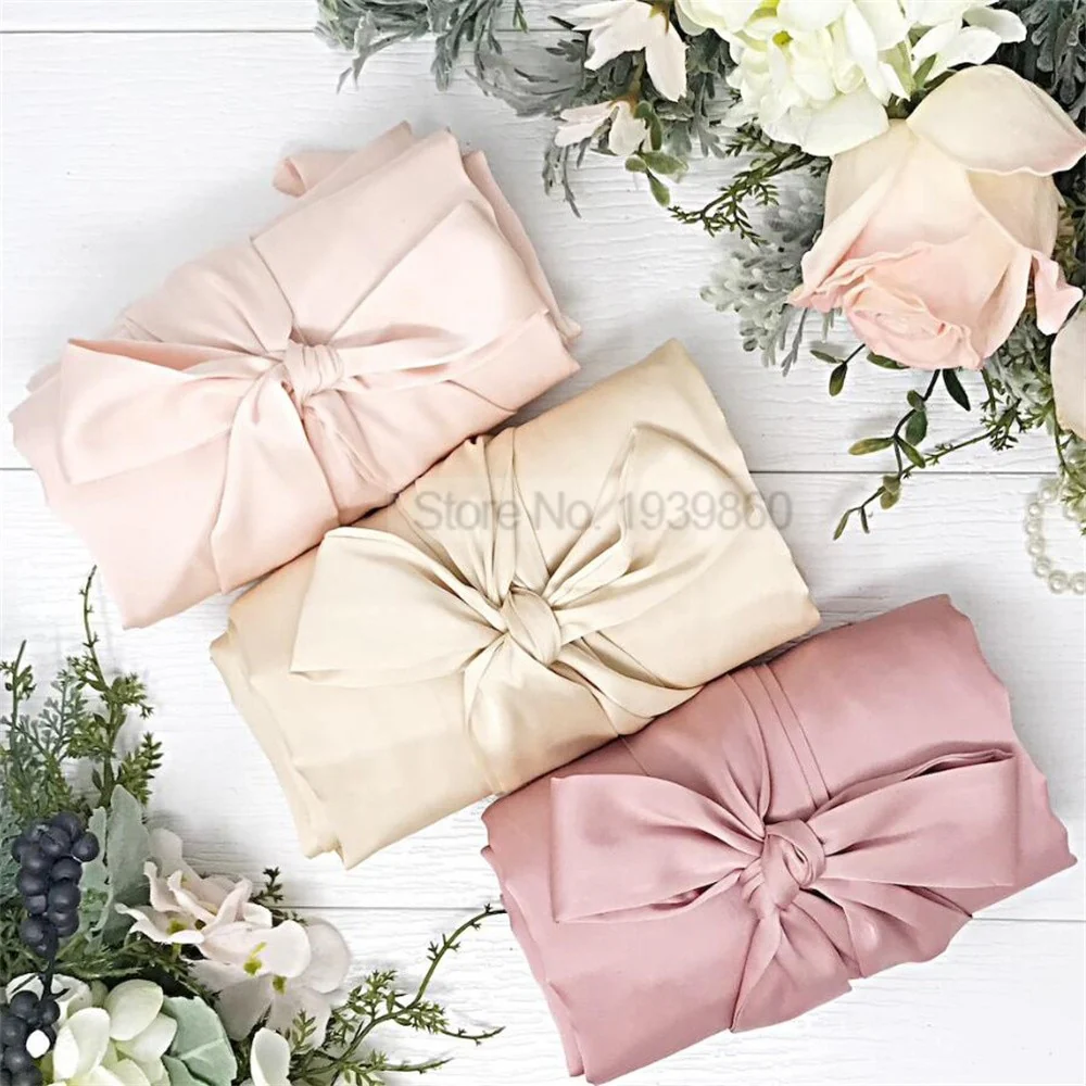 Summer Champagne Chinese Bride Wedding Robe Satin Sleepwear Women Nightgown Sexy Nightdress Lady Kimono Bathrobe Gown Negligee - Image 16