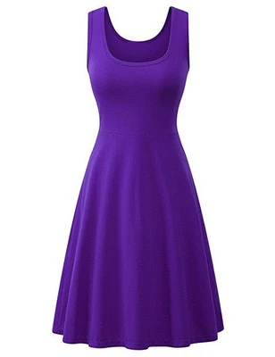 Summer Dress Women Sexy Sleeveless Tank Solid Square Collar Multicolor A-line Dresses 2021 High Waist Female Casual Red Vestidos - Image 11