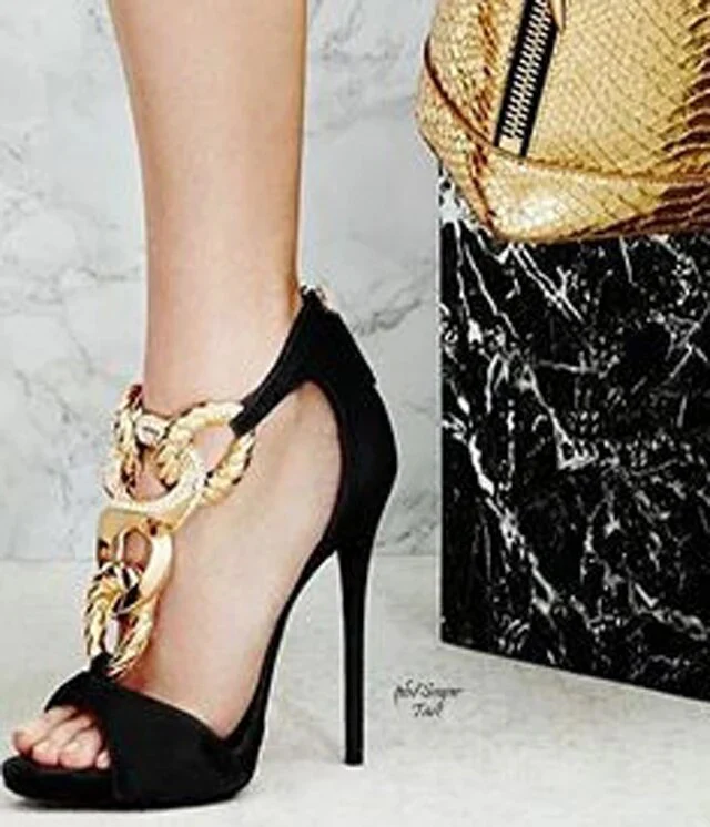 Summer Gold Bling Rhinestone Circle Crossed Sandals Women Purple Red Black Suede Party Thin Heels Shoes Gladiator High Heels - Image 2