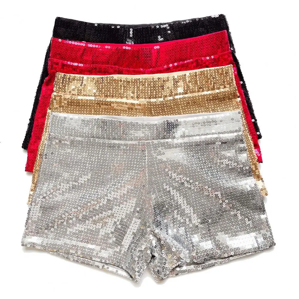 Summer Hot Shiny Sequined High Waist Shorts Women Fashion Elastic Pants Sexy Nightclub Party Performance Clothing Glitter Shorts - Image 6