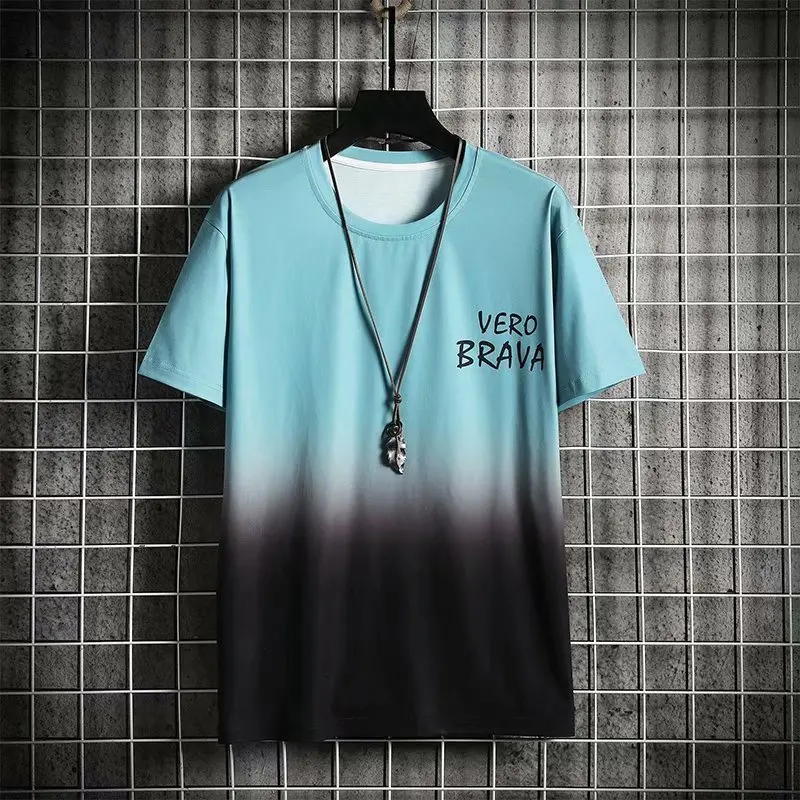 Summer Men's T Shirts Hip Hop Streetwear Gradient graphic Tops Tees Men Casual Harajuku Men Clothing Short Sleeve T Shirt Men - Image 10
