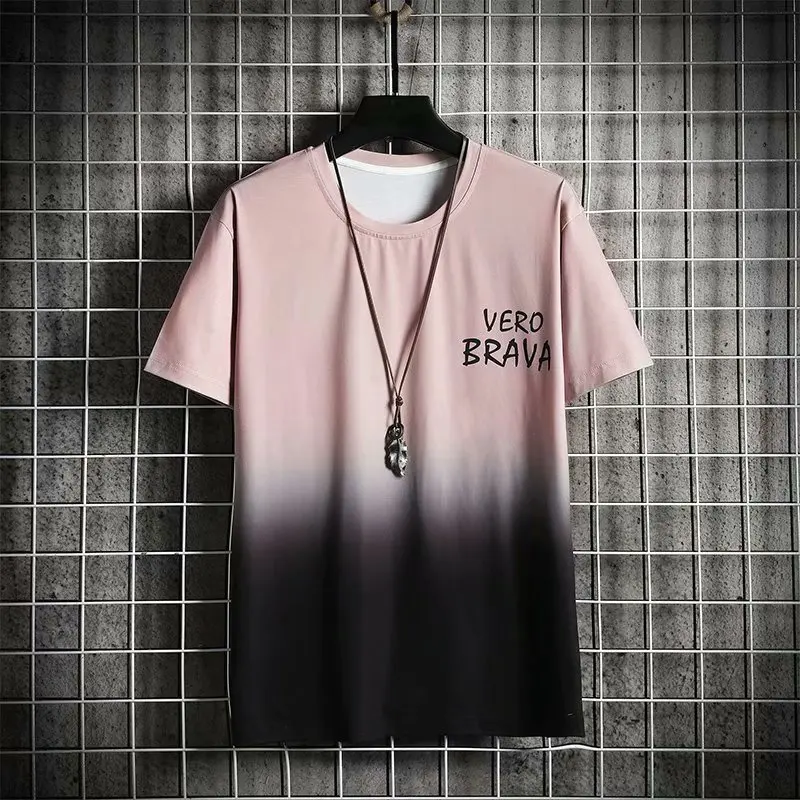 Summer Men's T Shirts Hip Hop Streetwear Gradient graphic Tops Tees Men Casual Harajuku Men Clothing Short Sleeve T Shirt Men - Image 11