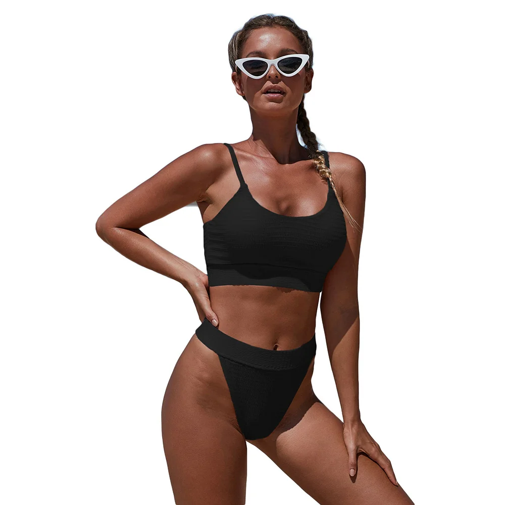 Summer New Arrival Beach Bikini Two-Piece Set 2024 Fashion Sexy Suspenders Show Belly Triangle Split Swimsuit Suit - Image 9